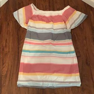 Fr shoulder strip dress